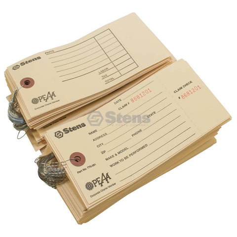 Stens 775-081 Etiqueta de reparación de servicio